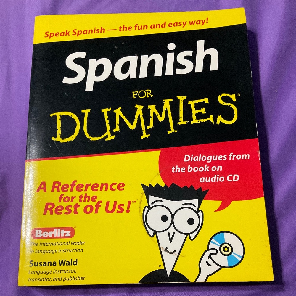 Book - Spanish for dummies with CD. B105